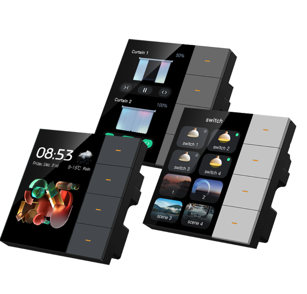 Touchpanels met lichtscènes en groepen
